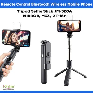Remote Control Bluetooth Wireless Mobile Phone Holder Ring Fill Light Tripod Selfie Stick JM-520A MIRROR, M33, Q08