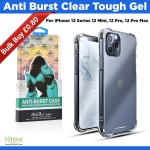 Anti Burst Clear Tough Gel Case For iPhone 12 Series 12 Mini, 12 Pro, 12 Pro Max