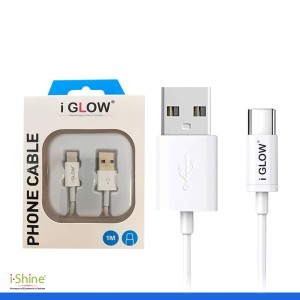 iGlow USB To Type-C Data Cable, Fast Charging Cable