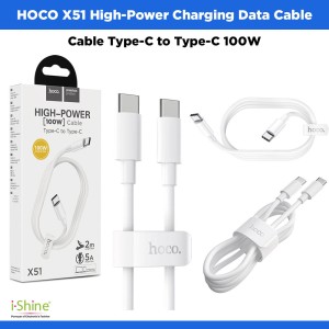 HOCO X51 High-Power Cable Type-C to Type-C 100W Charging Data Cable