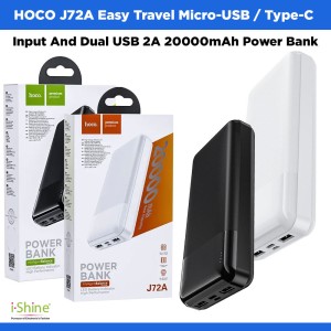 HOCO J72A Easy Travel Micro-USB / Type-C Input And Dual USB 2A 20000mAh Power Bank