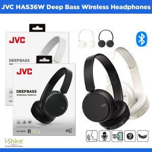JVC HAS36W Deep Bass Wireless Headphones