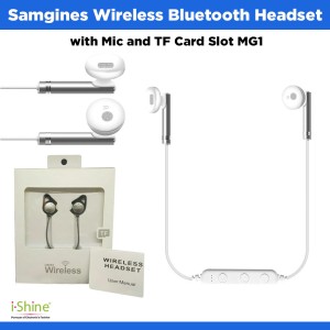 Samgines Wireless Bluetooth Headset with Mic and TF Card Slot MG1