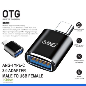 ANG Type-C Male To USB Female OTG Adapter / Converter