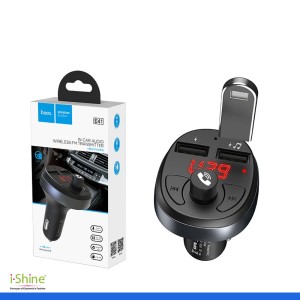 HOCO "E41" Dual USB Car Charger With In-Car Bluetooth FM Transmitter