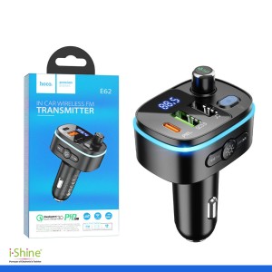 HOCO "E62 Fast" PD20W+QC3.0 Car Charger With Bluetooth FM Transmitter