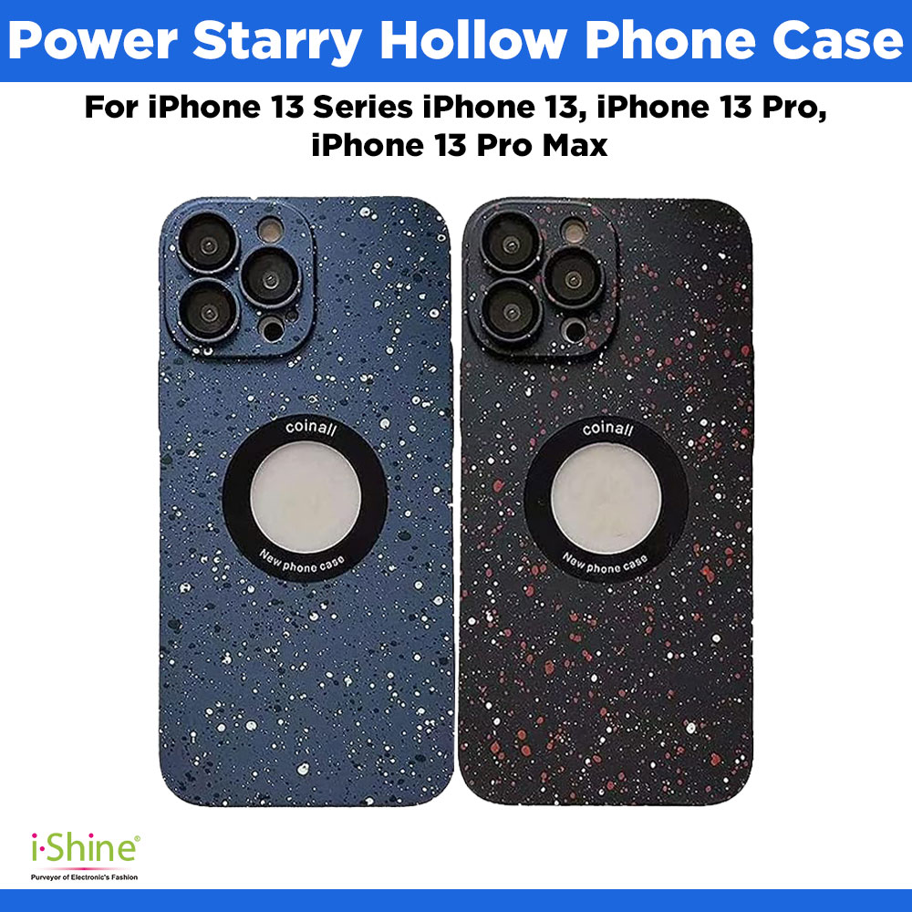 Power Starry Hollow Phone Case For iPhone 13 Series iPhone 13, iPhone 13 Pro, iPhone 13 Pro Max