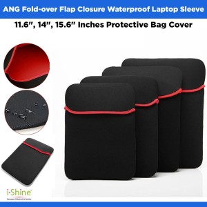 ANG 11.6", 14", 15.6" Inches Fold-over Flap Closure Waterproof Laptop Sleeve Protective Bag Cover