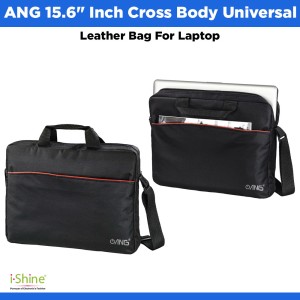 ANG 15.6" Inch Cross Body Universal Leather Bag For Laptop