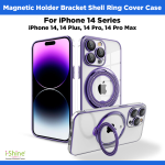 Magnetic Holder Bracket Shell Ring Cover Case For iPhone 14 Series iPhone 14, 14 Plus 14 Pro, 14 Pro Max