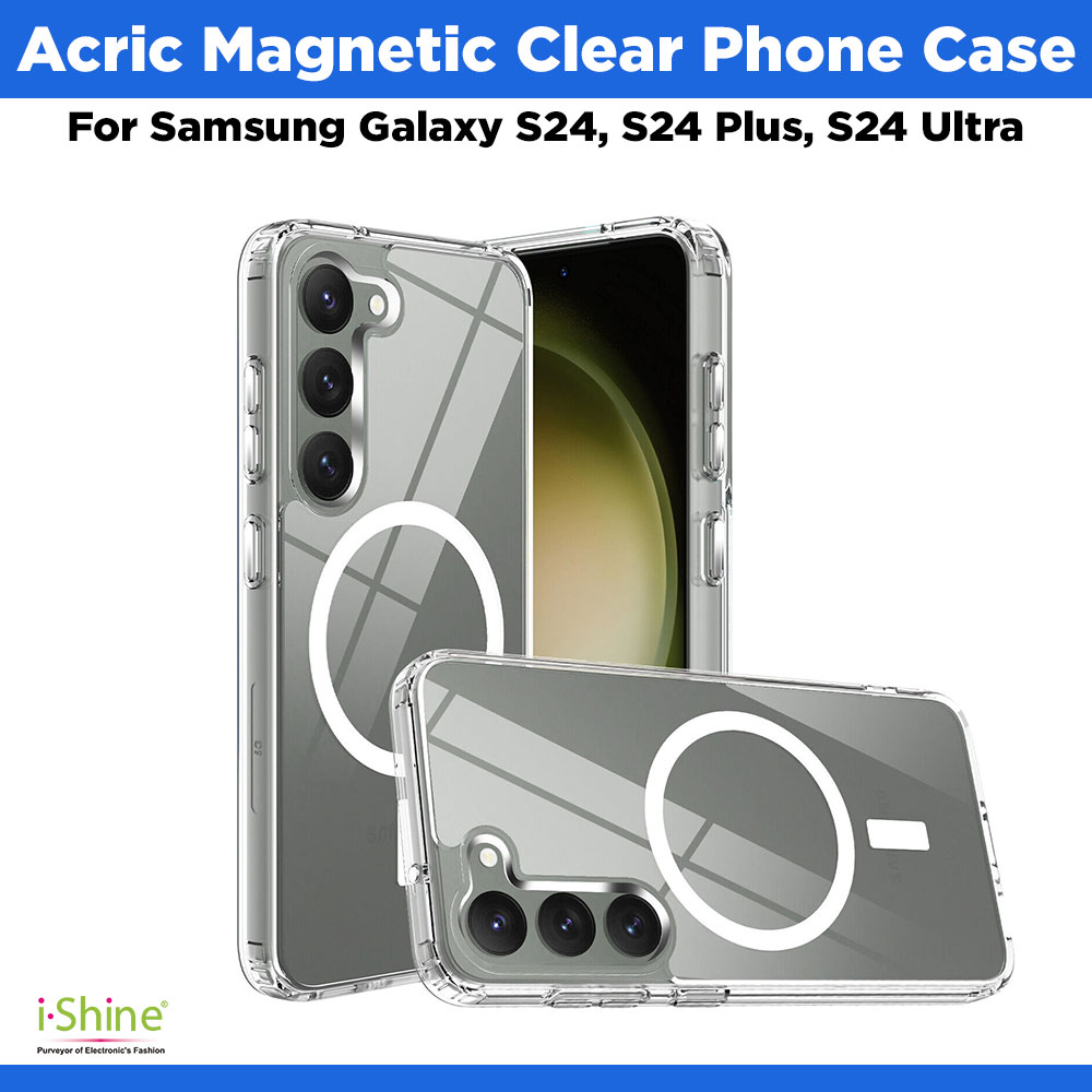 Acric Magnetic Clear Phone Case Compatible For Samsung Galaxy