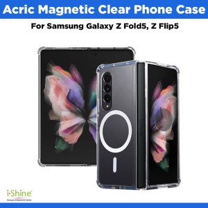 Acric Magnetic Clear Phone Case Compatible For Samsung Galaxy Z Fold5, Z Flip5