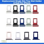 Replacement Single Sim Tray Slot Holder For iPhone 6 6S 7 8 X 11 12 13 14