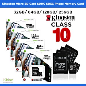 Kingston Micro SD Card 8GB 16GB 32GB 64GB 128GB 256GB Class 10 SDHC SDXC Phone Memory Card