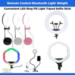 Remote Control Bluetooth Light Weight Convenient LED Ring Fill Light Tripod Selfie Stick