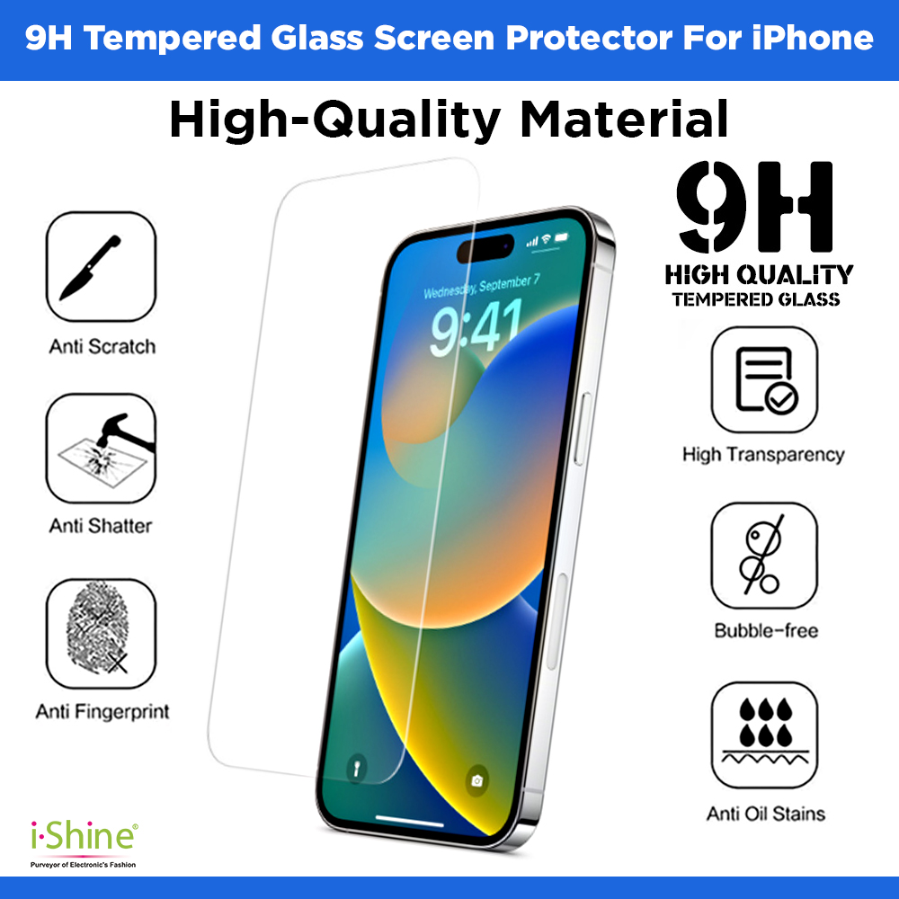 Normal Tempered Glass Screen Protector For iPhone 14 Series 14, 14 Plus, 14 Pro, 14 Pro Max