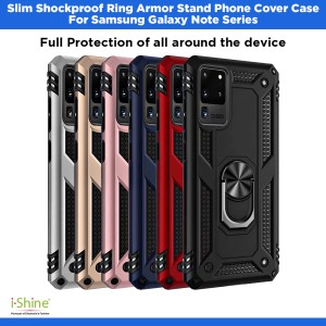 Slim Shockproof Ring Armor Stand Phone Cover Case For Samsung Galaxy Note Series Note 10 10 Plus Lite Note 20 Ultra