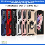 Slim Shockproof Ring Armor Stand Phone Cover Case For Samsung Galaxy Z Series Z fold 2 Flip 3 Fold 4 Flip 4