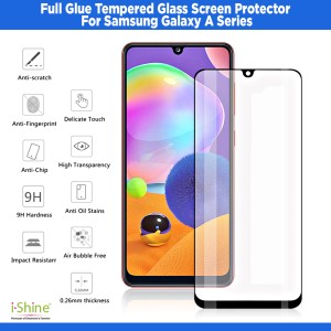Full Glue Tempered Glass Screen Protector For Samsung Galaxy A Series A14 5G A13 A04 A03 A02 A50 A60 A10 A71 A52 A53