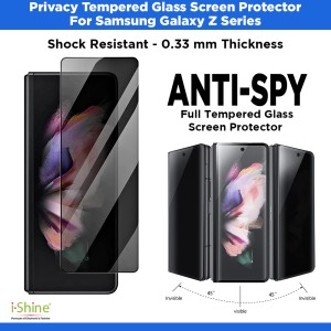 Privacy Tempered Glass Screen Protector For Samsung Galaxy Z Series Z Flip Z Fold 2 Z Fold 3 Z Flip 3 Z Fold 4 Z Flip 4