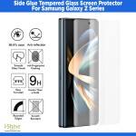Side Glue Tempered Glass Screen Protector For Samsung Galaxy Z Series Z Flip Z Fold 2 Z Fold 3 Z Flip 3 Z Fold 4 Z Flip 4