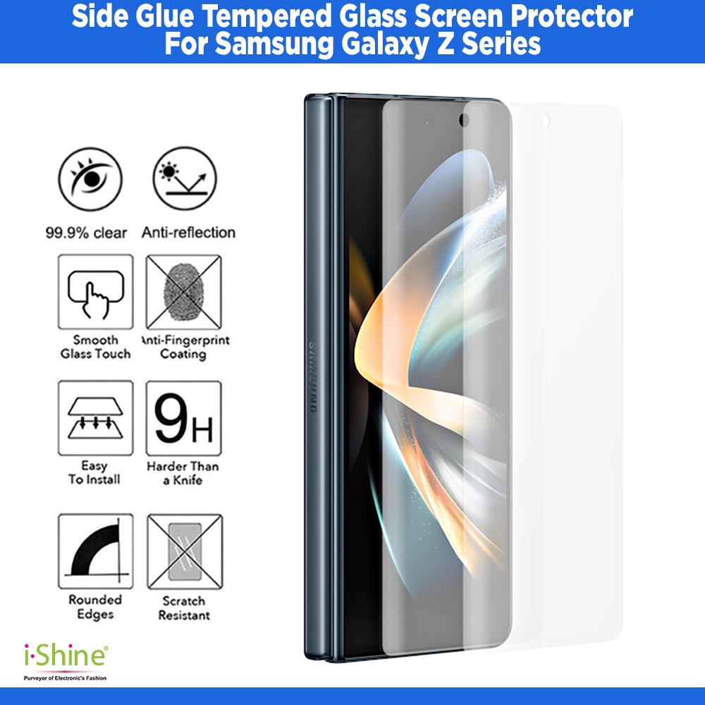 Side Glue Tempered Glass Screen Protector For Samsung Galaxy Z Series Z Flip Z Fold 2 Z Fold 3 Z Flip 3 Z Fold 4 Z Flip 4