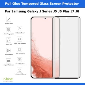 Full Glue Tempered Glass Screen Protector For Samsung Galaxy J Series J5 J6 Plus J7 J8