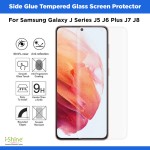 Side Glue Tempered Glass Screen Protector For Samsung Galaxy J Series J5 J6 Plus J7 J8