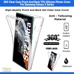 360 Clear Case Front And Back TPU Silicone Phone Cover For Samsung Galaxy S Series S7 Edge, S8 Plus, S9, S9 Plus