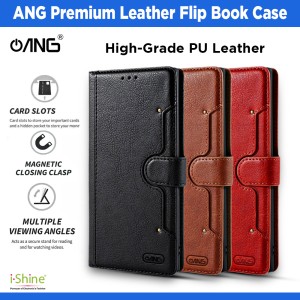 ANG Premium Flip Leather Wallet Stand Case Cover For Apple iPhone 5 6 7 8 SE X XS XR XS MAX 11 12 13 14 Pro Mini Max