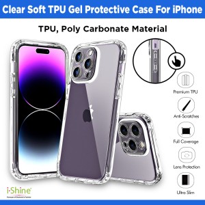 Clear Soft TPU Gel Protective Case For iPhone 5/6/7/8/X/XS/XR/XS MAX/11/12/13/14