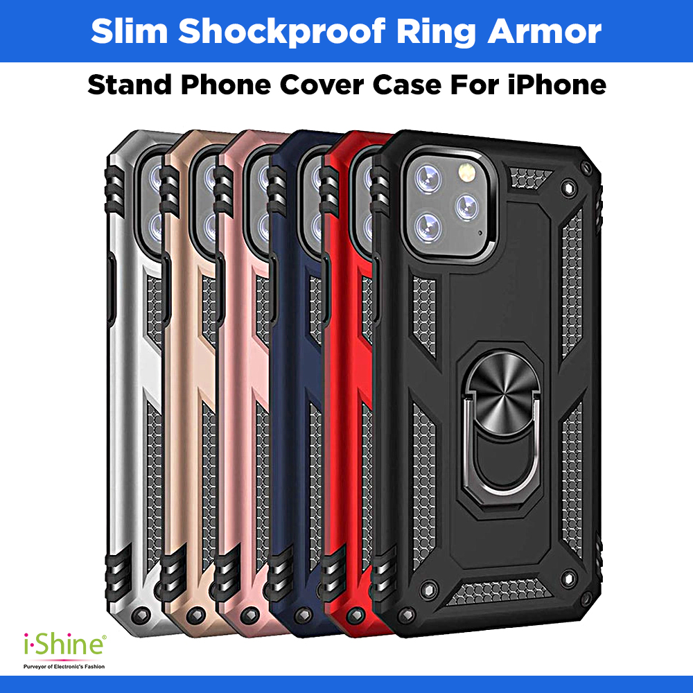 Slim Shockproof Ring Armor Stand Phone Cover Case For Apple iPhone 12 Series 12, 12 Mini, 12 Pro, 12 Pro Max