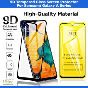 9D Tempered Glass Screen Protector For Samsung Galaxy A Series A14 5G A13 A04 A03 A02 A50 A60 A10 A71 A52 A53