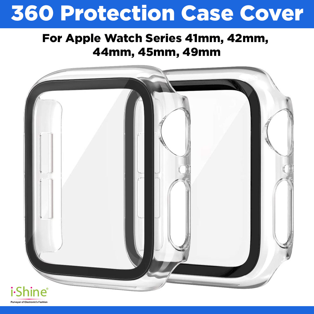 360 Protection Case Cover for Apple Watch  Series 41mm, 42mm, 44mm, 45mm, 49mm