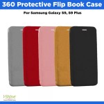 360 Protective Flip Book Case Compatible For Samsung Galaxy S9, S9 Plus