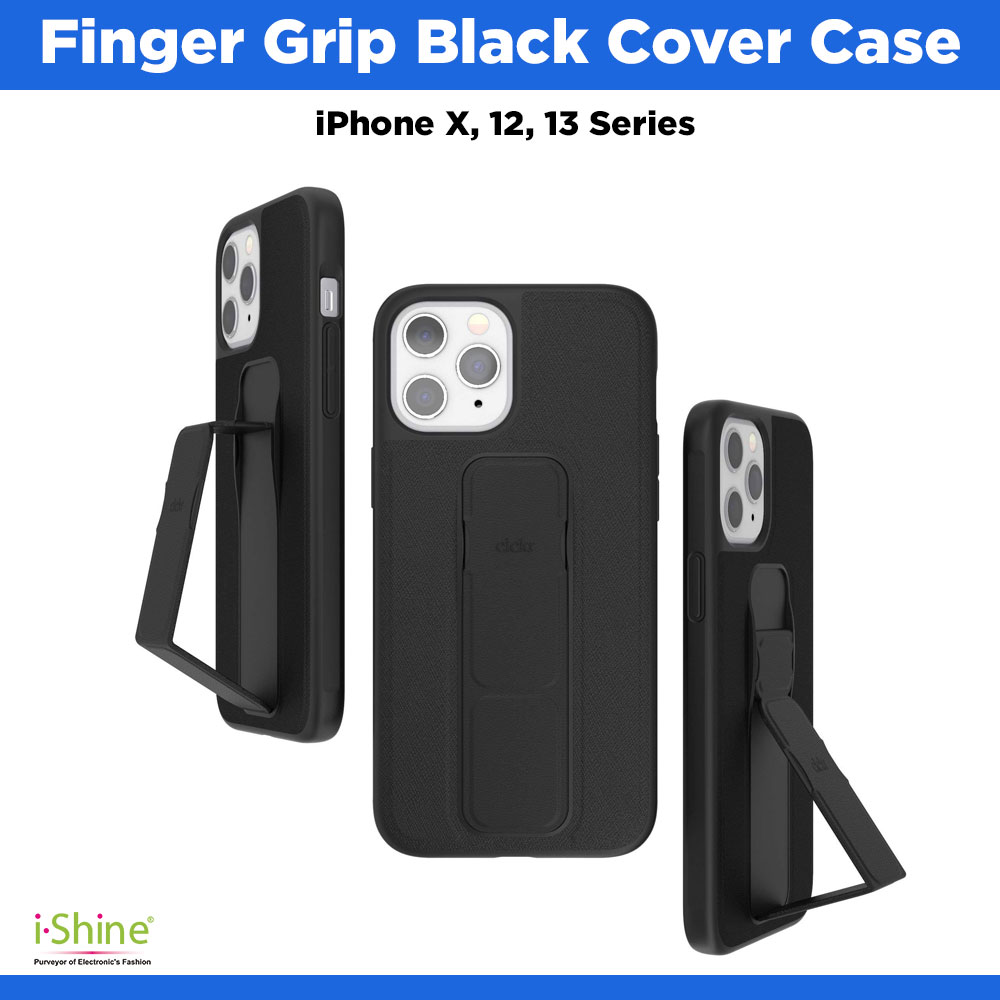 Finger Grip Black Cover Case for iPhone X, 12, 13 Series iPhone X, iPhone  XS, iPhone 12 Mini , iPhone 12 Pro, iPhone 13 Mini