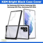 KEM Bright Black Case Cover for Samsung S22 Series Samsung S22, Samsung S22 Plus, Samsung S22 Ultra