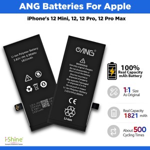 ANG Replacement Batteries For Apple iPhone's 12 Mini, 12, 12 Pro, 12 Pro Max Series