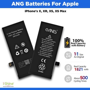 ANG Replacement Batteries For Apple iPhone's X, XR, XS, XS Max Series