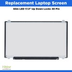 Replacement Laptop Screen Slim LED 17.3" Up Down Locks 30 Pin