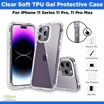 Clear Soft TPU Gel Protective Case For iPhone 11 Series 11 Pro, 11 Pro Max