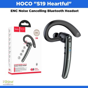 HOCO "S19 Heartful" ENC Noise Cancelling Bluetooth Headset - Metal Gray