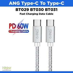 ANG BT029 BT030 BT031 Type-C To Type-C Fast Charging Data Cable PD 60W