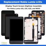 Replacement Nokia Lumia 435, 535, 620, and N650  LCD Display Touch Screen Digitizer Assemble