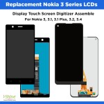 Replacement Nokia 3, 3.1, 3.1 Plus, 3.2, 3.4 LCD Display Touch Screen Digitizer Assemble