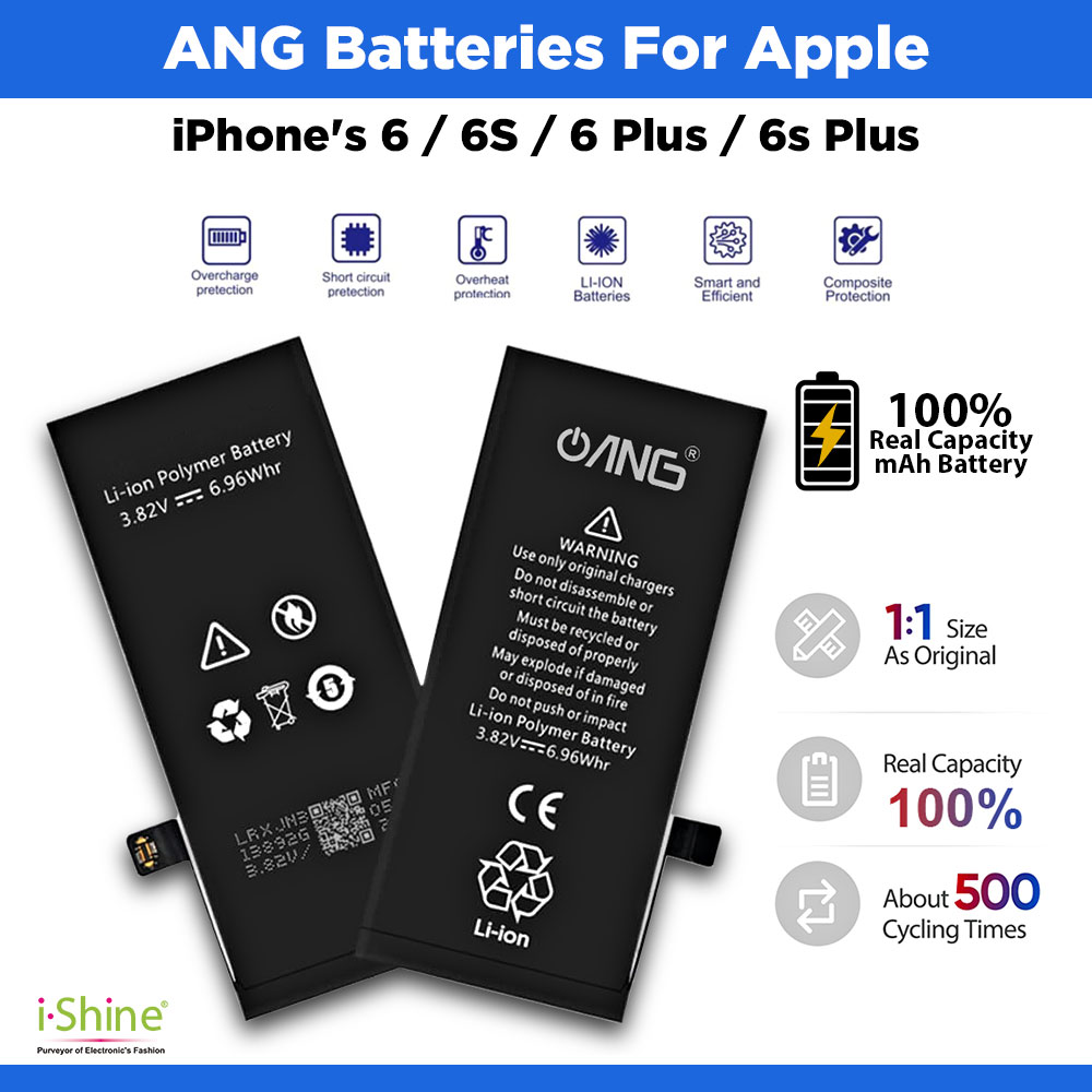 ANG Replacement Batteries For Apple iPhone's 6 / 6S / 6 Plus / 6s Plus