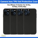 Camera lens Black TPU Gel Protective Case For iPhone 14 Series 14, 14 Pro, 14 Plus, 14 Pro Max