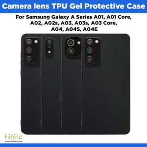 Camera lens Black TPU Gel Protective Case For Samsung Galaxy A Series A01, A01 Core, A02, A02s, A03, A03s, A03 Core, A04, A04S, A04E, A05, A05s