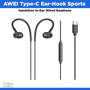 AWEI Type-C Ear-Hook Sports handsfree In-Ear Wired Earphone