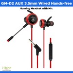 GM-D2 AUX 3.5mm Wired Hands-free Gaming Headset with MIc
